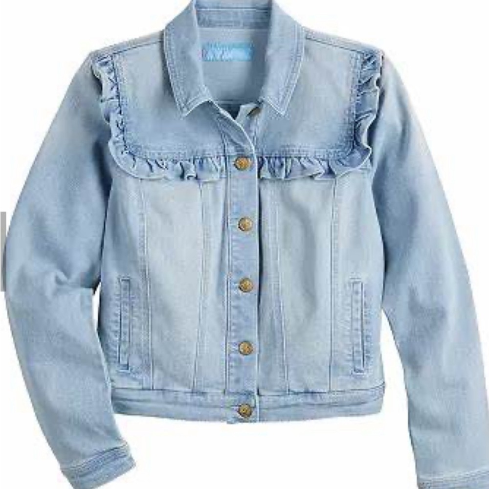 Draper James Blue Jean Jacket with Ruffle Detail